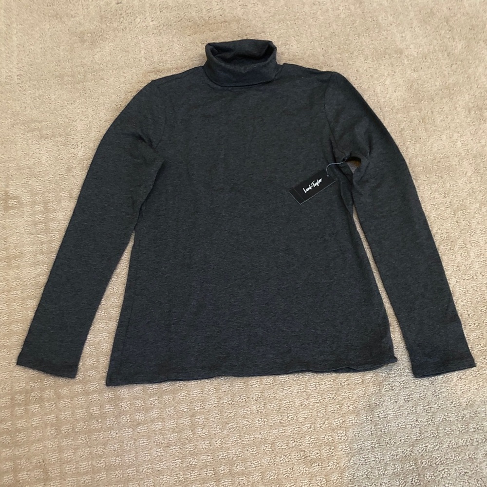 Lord & Taylor Charcoal Knit Top